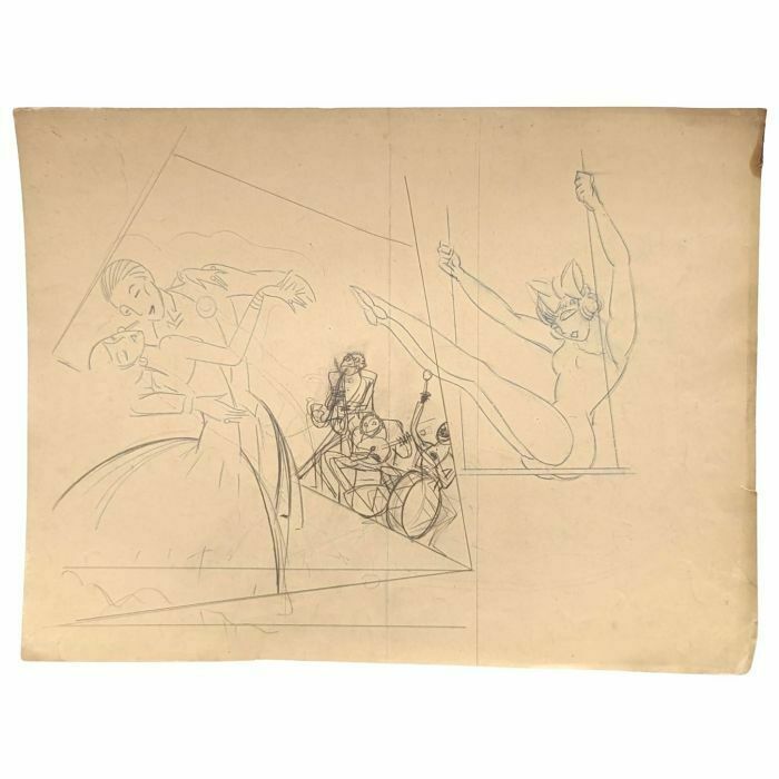 Lucien Roudier Eller Drawing On Paper 1930s