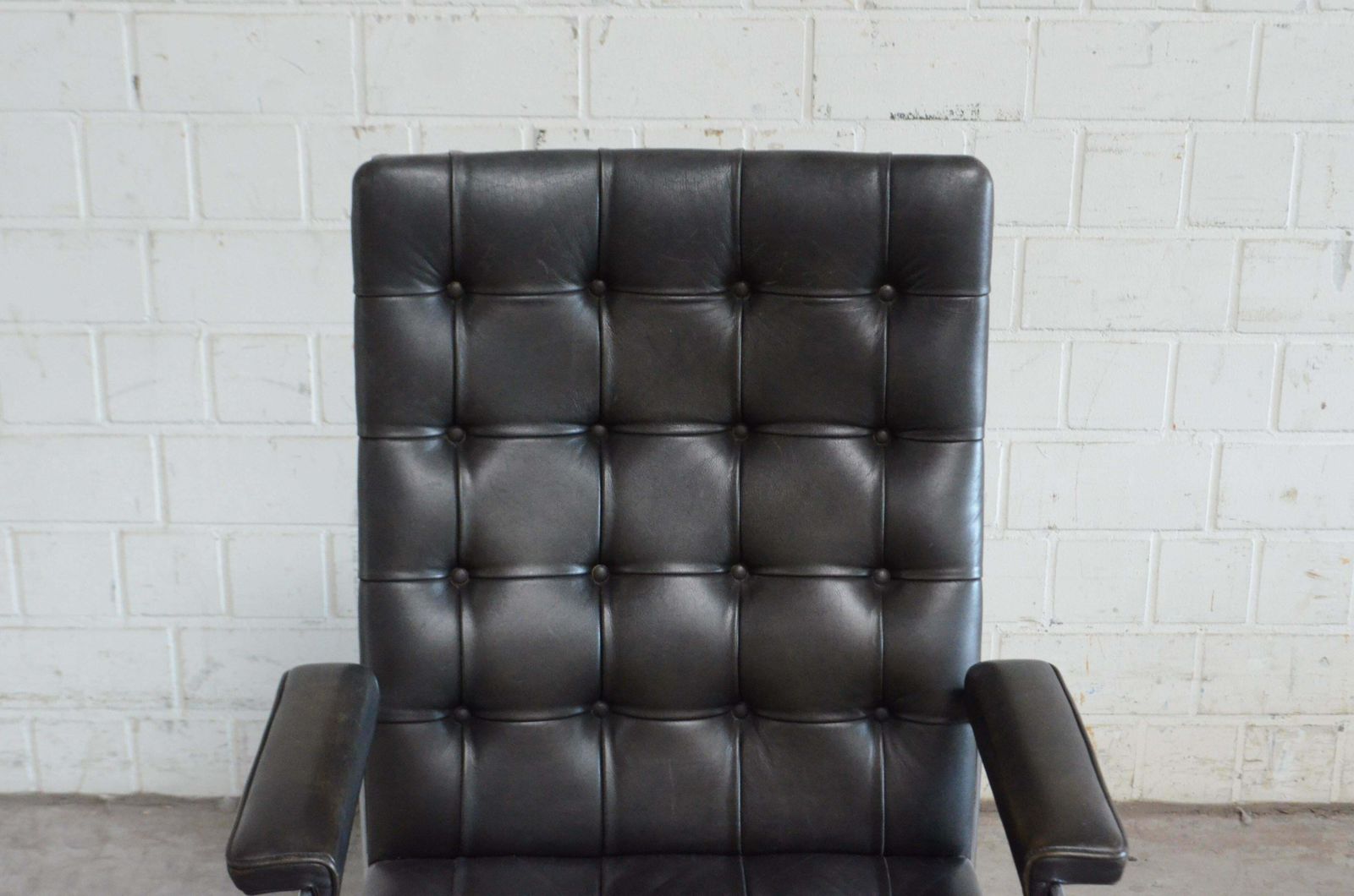 Robert Haussmann De Sede Rh 305 High Back Chair Black photo vintage