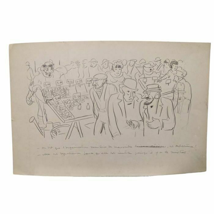 Lucien Roudier Eller Drawing On Paper 1930s