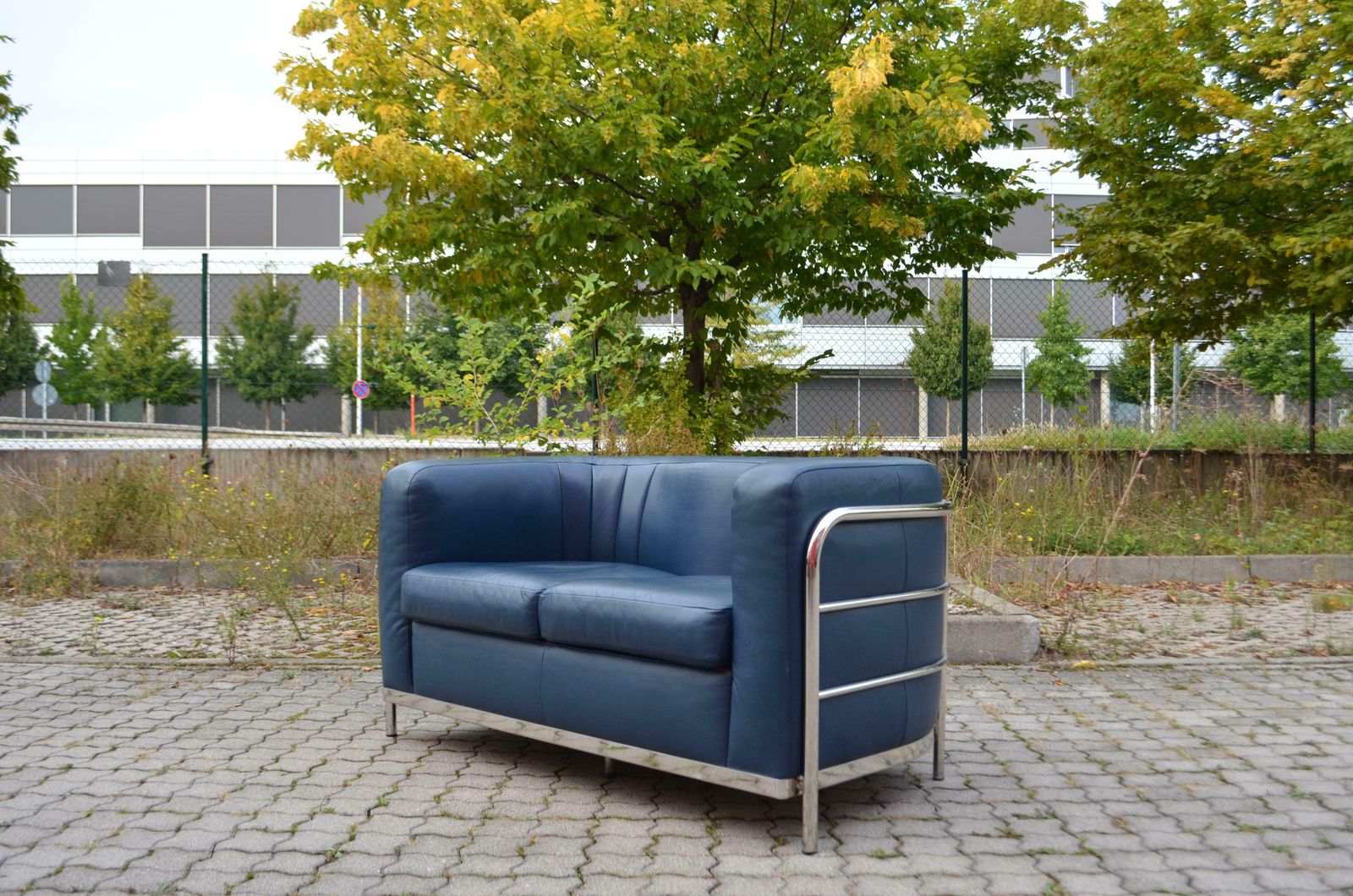 Zanotta Onda Ensemble Lounge Set Sofa & 2 Armchair Blue Leather photo buy
