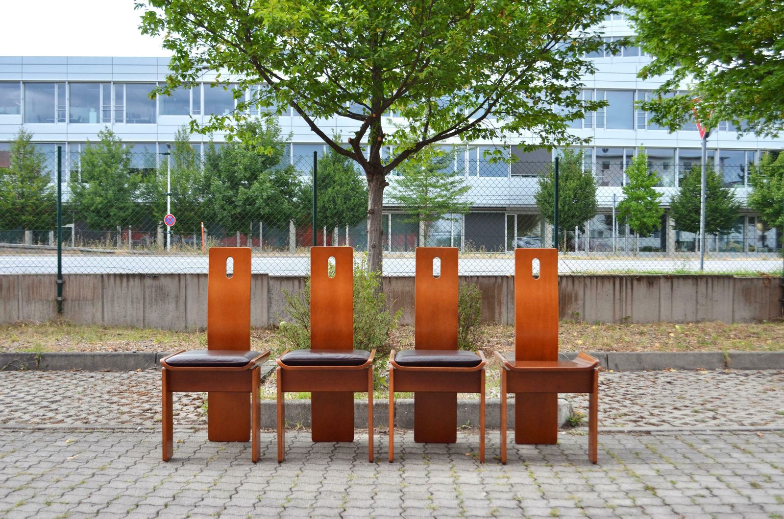 Edoardo Landi Model Diago Brutalist Tripod Purist Dining Chair Nikol photo for sale