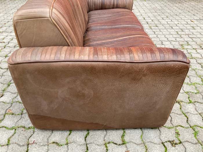 Furniture Ernst Lüthy De Sede Modular Lounge Suite Leather Sofa Brown 1970 photo