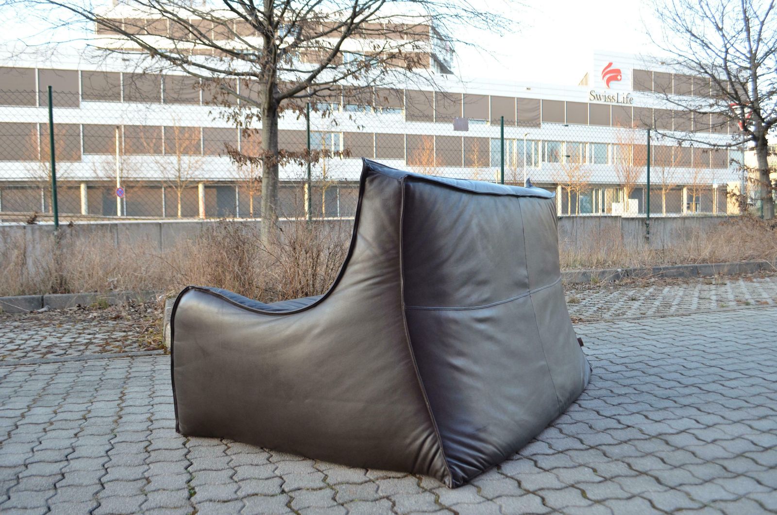 Rare Ligne Roset Model Satan By Bernard Govin Brown Leather Togo Sofa photo for sale