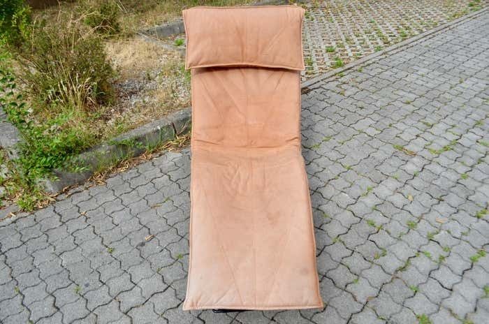 Furniture Vintage Ikea 80ties Tord Bjorklund Modell Skye Cognac Chaiselongue photo