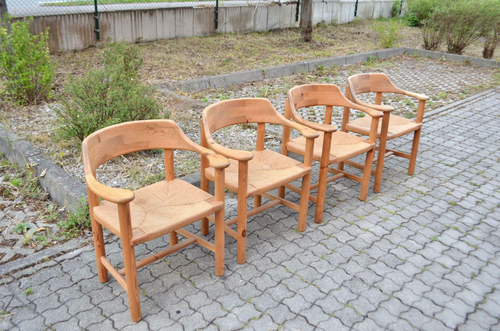 Rainer Daumiller Danish Papercord Dining Armchair Scandinavian Pine Set Of 4 photo Furniture