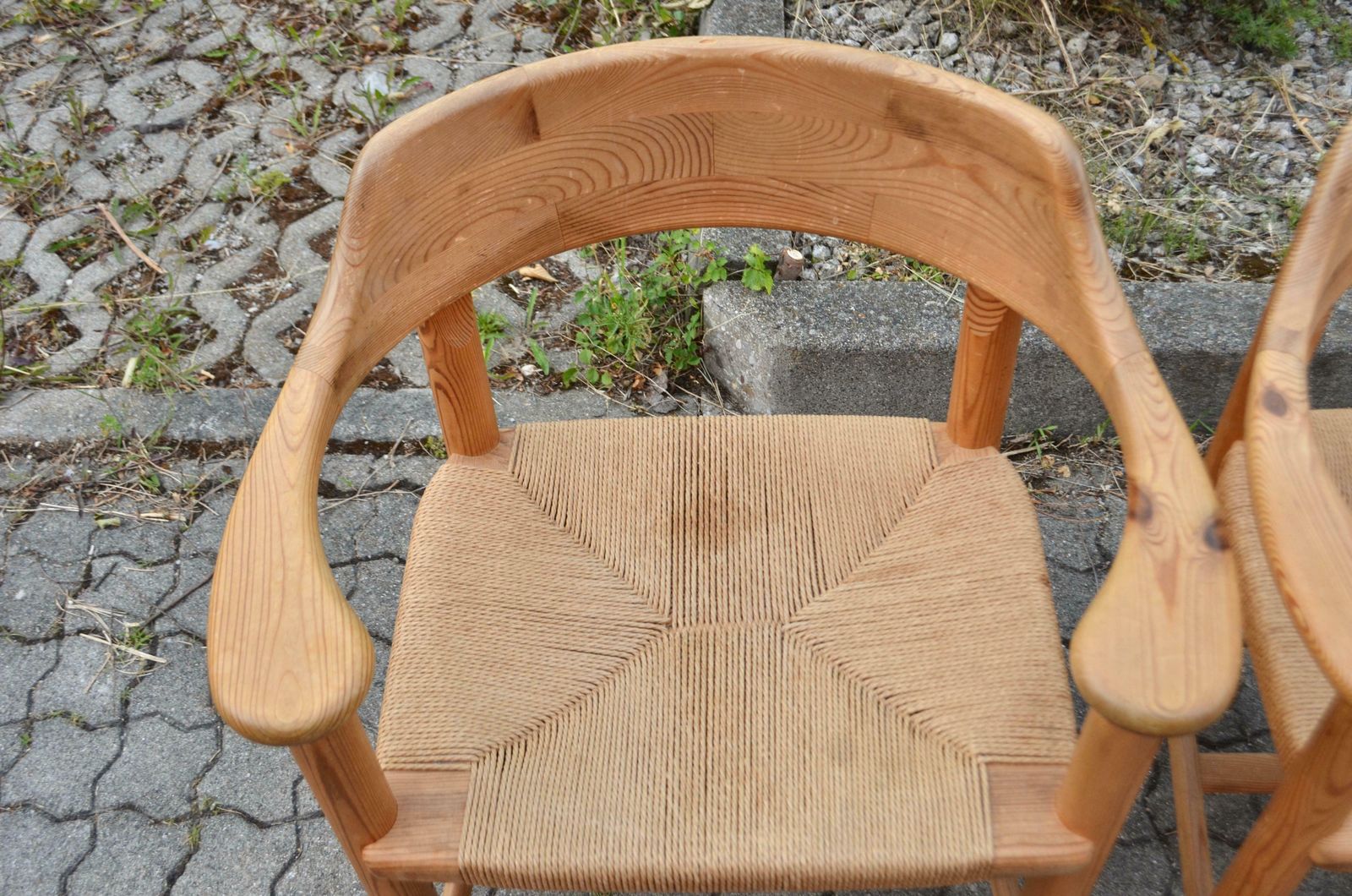 Rainer Daumiller Danish Papercord Dining Armchair Scandinavian Pine Set Of 4 photo vintage