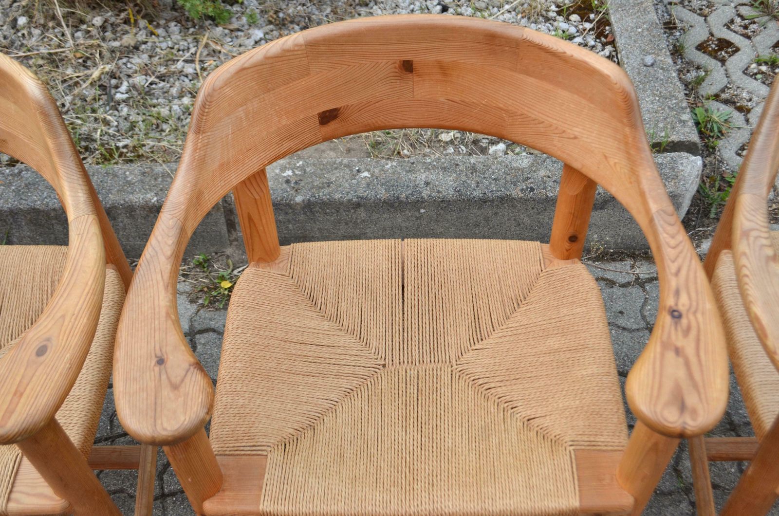 Furniture Rainer Daumiller Danish Papercord Dining Armchair Scandinavian Pine Set Of 4 photo