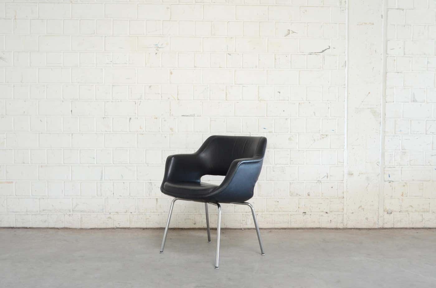 Olli Mannermaa Set Of 4 Leather Kilta Chair By Eugen Schmidt & Cassina Martela photo 3184.0