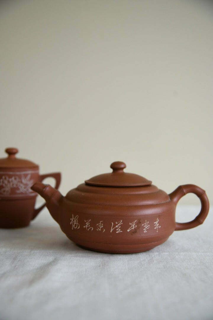 Chinese Red Clay Teapot & Cups photo 85.0