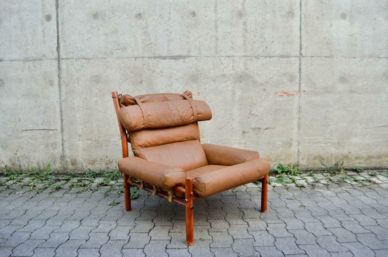 Arne Norell Model Inca Caramel Leather Lounge Chair photo for sale