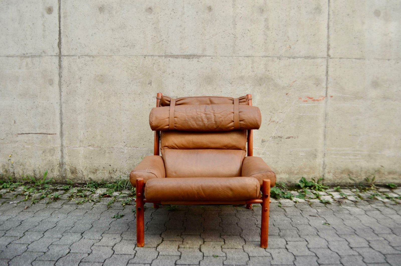 Arne Norell Model Inca Caramel Leather Lounge Chair photo Furniture