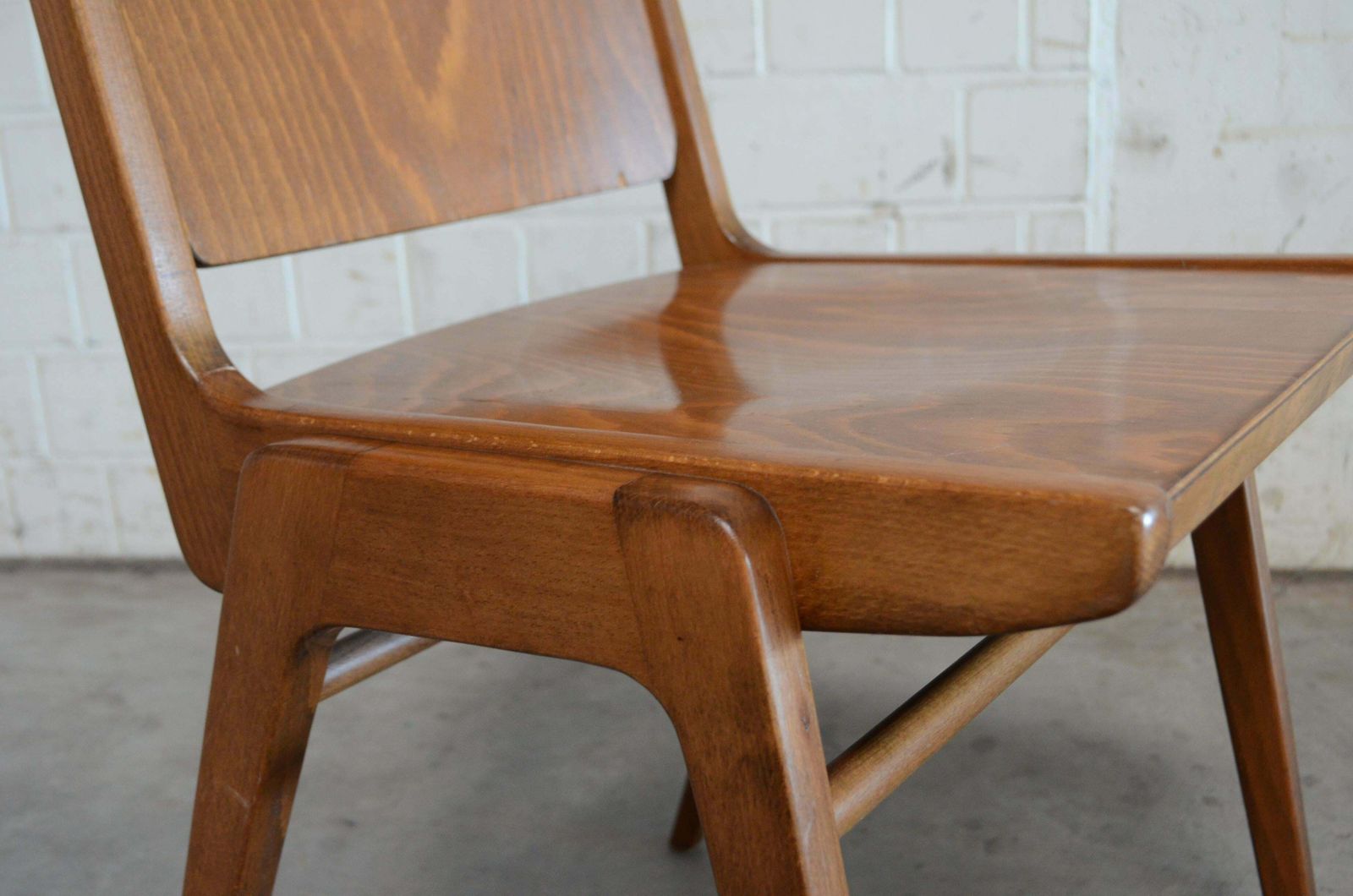 photo for sale 8 Set Of Original Austro Chairs By Franz Schuster For Wiesner Hager Austria 1959