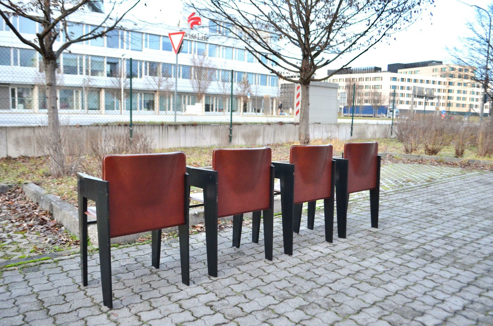 Arnold Merckx For Arco Cognac Saddle Leather Dining Chair Set Of 4 photo 5837.0