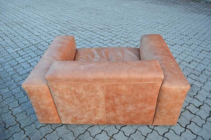 Frigerio Salotti Modell Cooper Loveseat Armchair Leather Chair Cognac photo buy