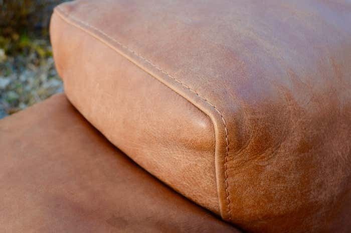 Frigerio Salotti Modell Cooper Loveseat Armchair Leather Chair Cognac photo vintage