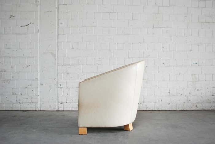 De Sede Leather Lounge Chair Armchair Creme Paolo Piva photo buy