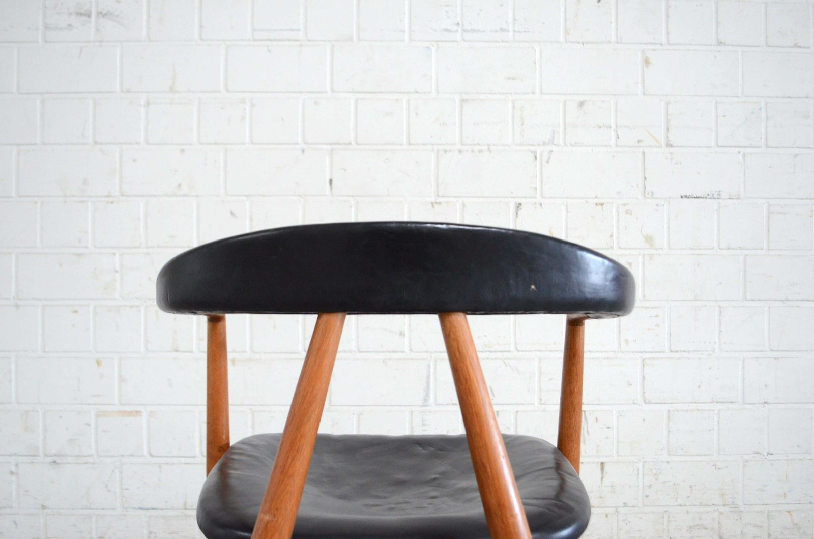 3706.0 Helmut Magg Mid  Century Leather Armchair Chair For Deutsche Werkstätten, 1958 photo