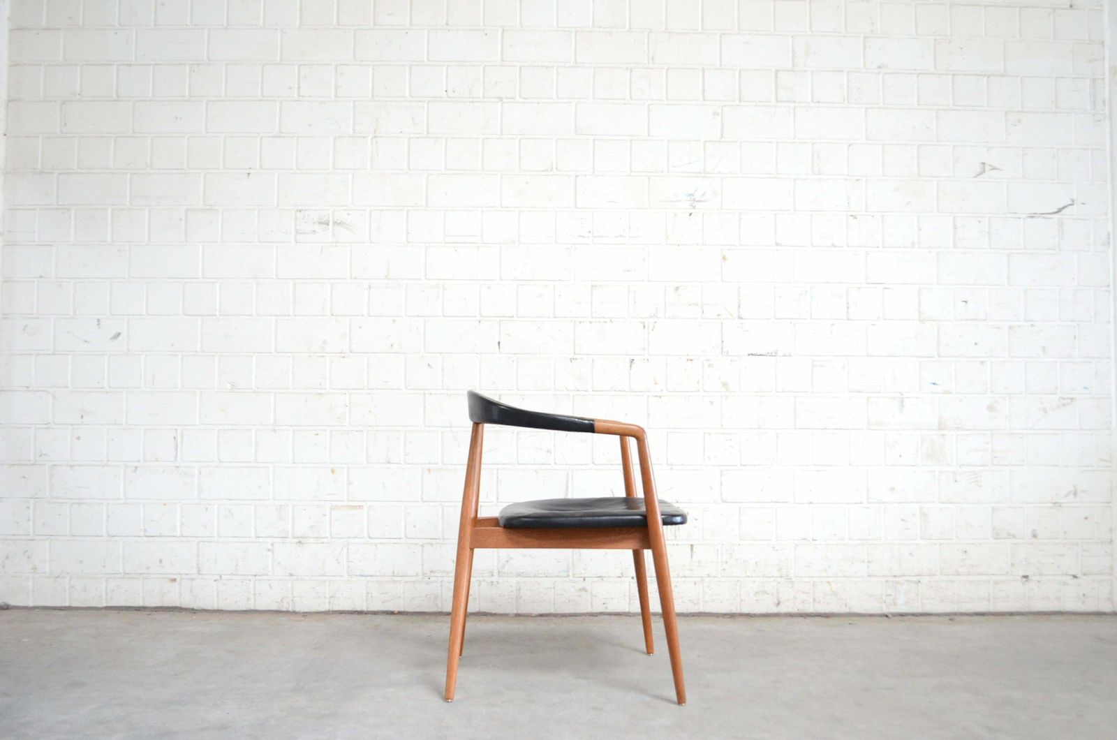 photo vinterior Helmut Magg Mid  Century Leather Armchair Chair For Deutsche Werkstätten, 1958