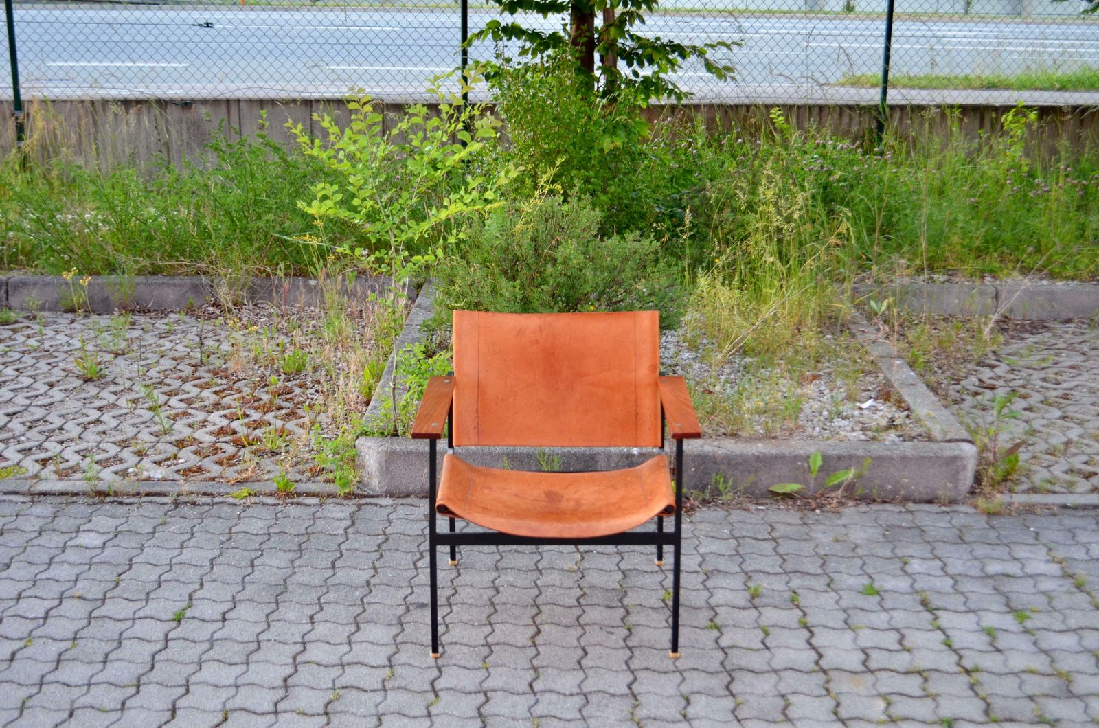 Eddie Harlis For Thonet St 805 Modernist Cognac Saddle Leather Lounge Chair photo furniture
