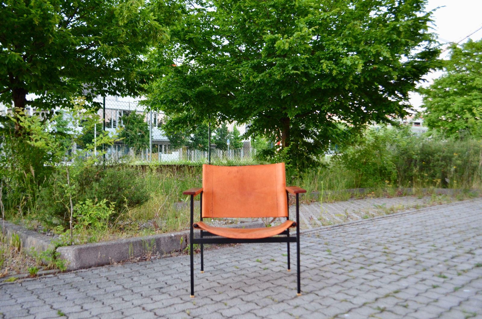 Eddie Harlis For Thonet St 805 Modernist Cognac Saddle Leather Lounge Chair photo buy