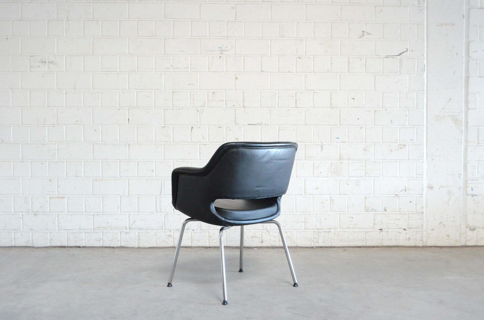 Olli Mannermaa Pair Of Leather Kilta Chair By Eugen Schmidt & Cassina Martela photo vintage