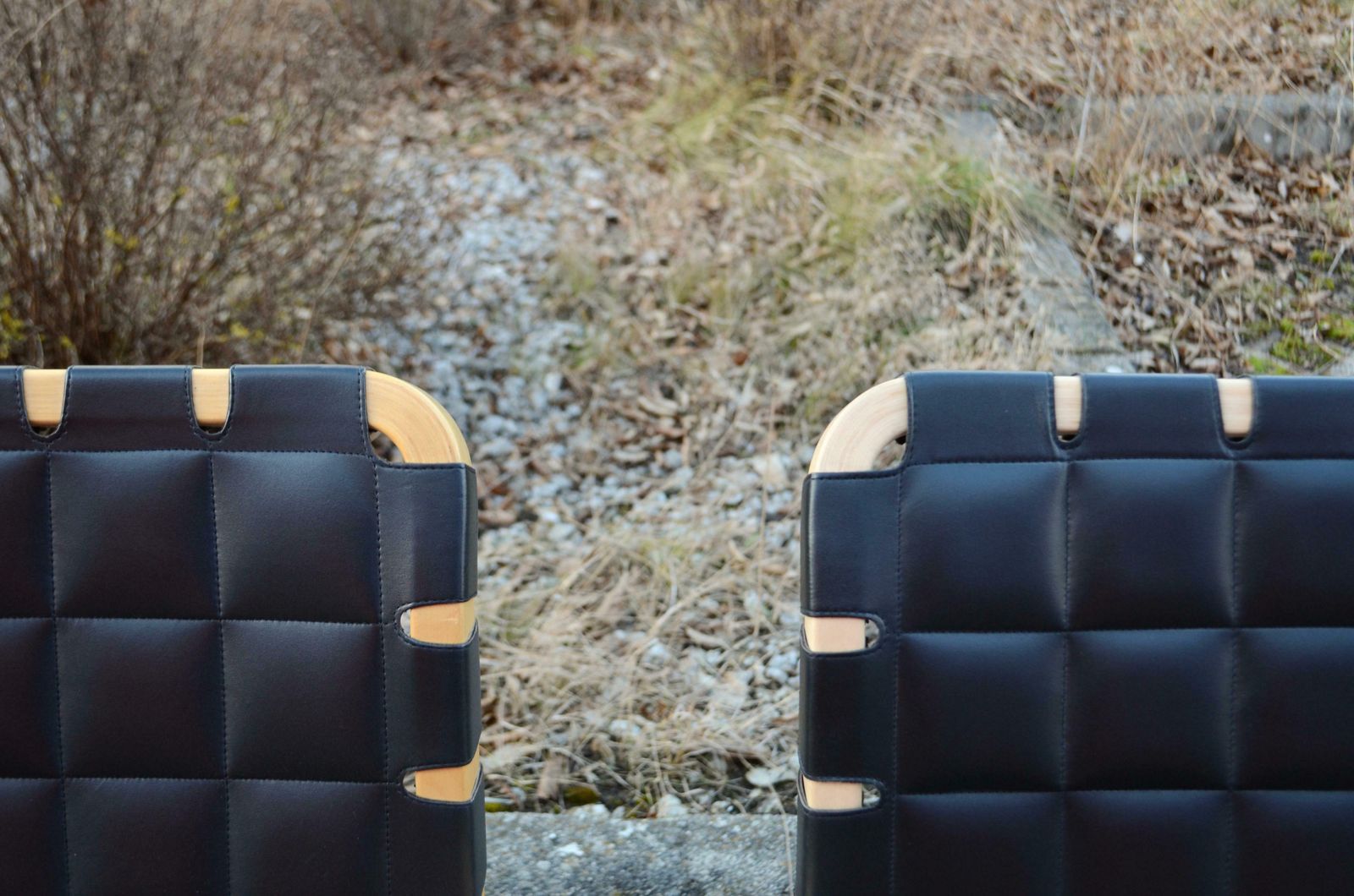 photo vintage Alvar Aalto For Artek Model 45 Armchair Chair Black Leather 1 Of 4
