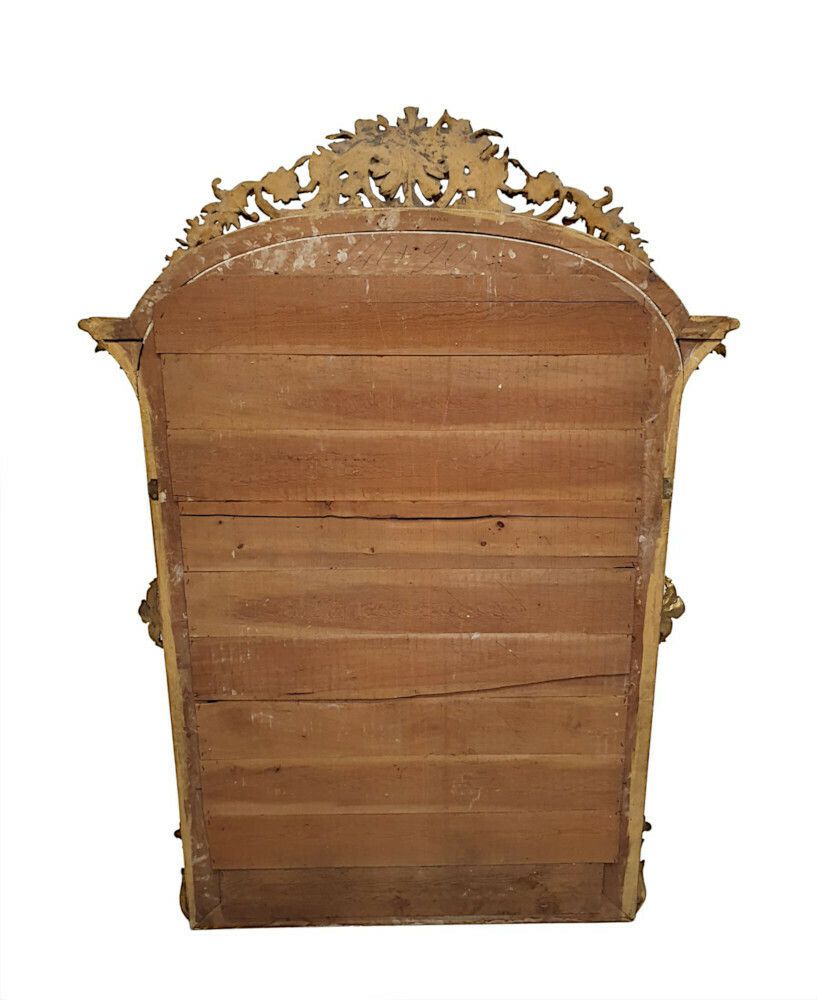 A Very Fine Large 19th Century Giltwood Overmantel Or Hall Mirror photo vinterior