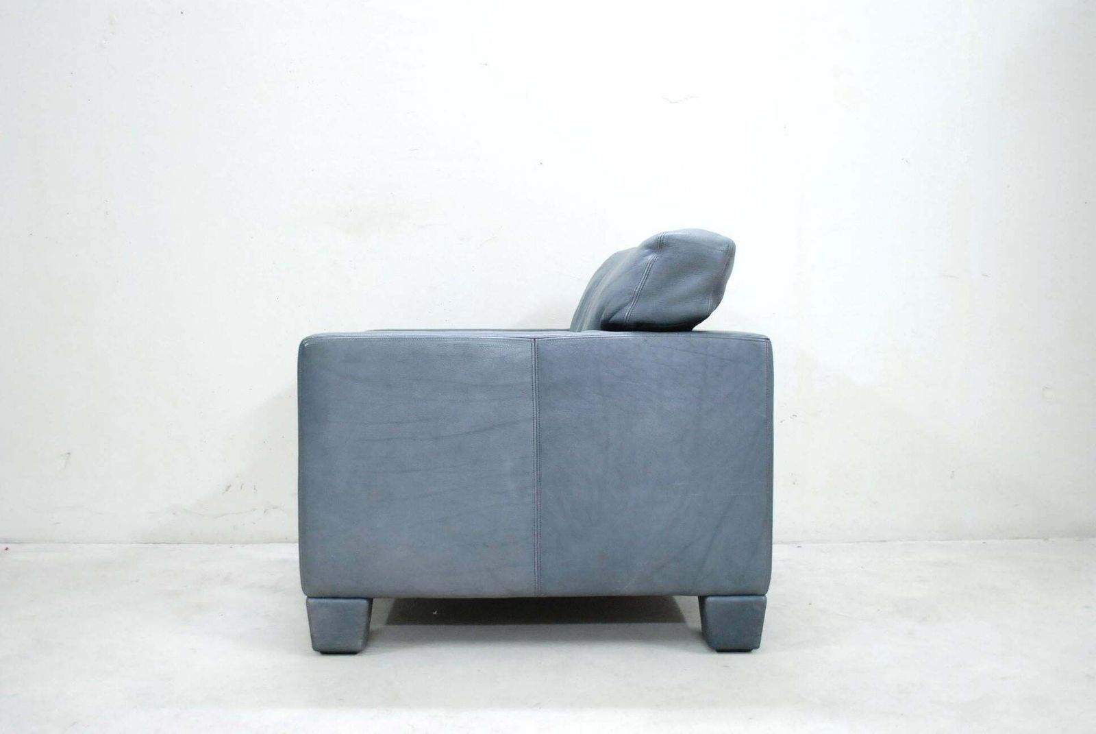 photo for sale De Sede Ds 17 Pair Of Grey Leather Lounge Chair Armchair