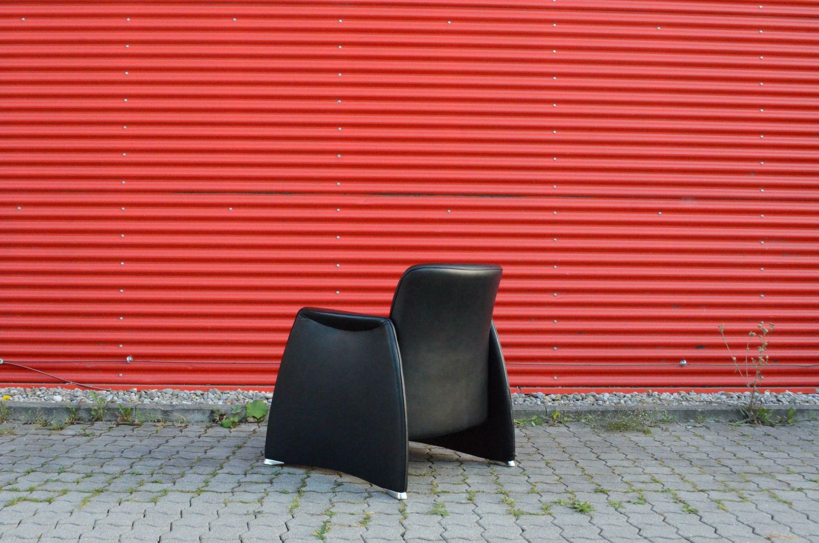 De Sede Black Leather Armchair photo vintage