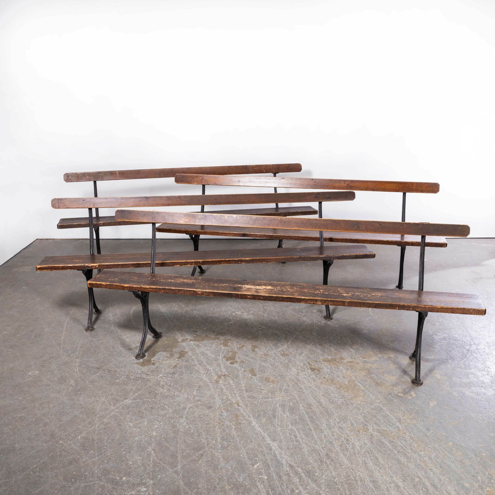 1940’s English Cast Metal Church Benches – Several Available photo for sale