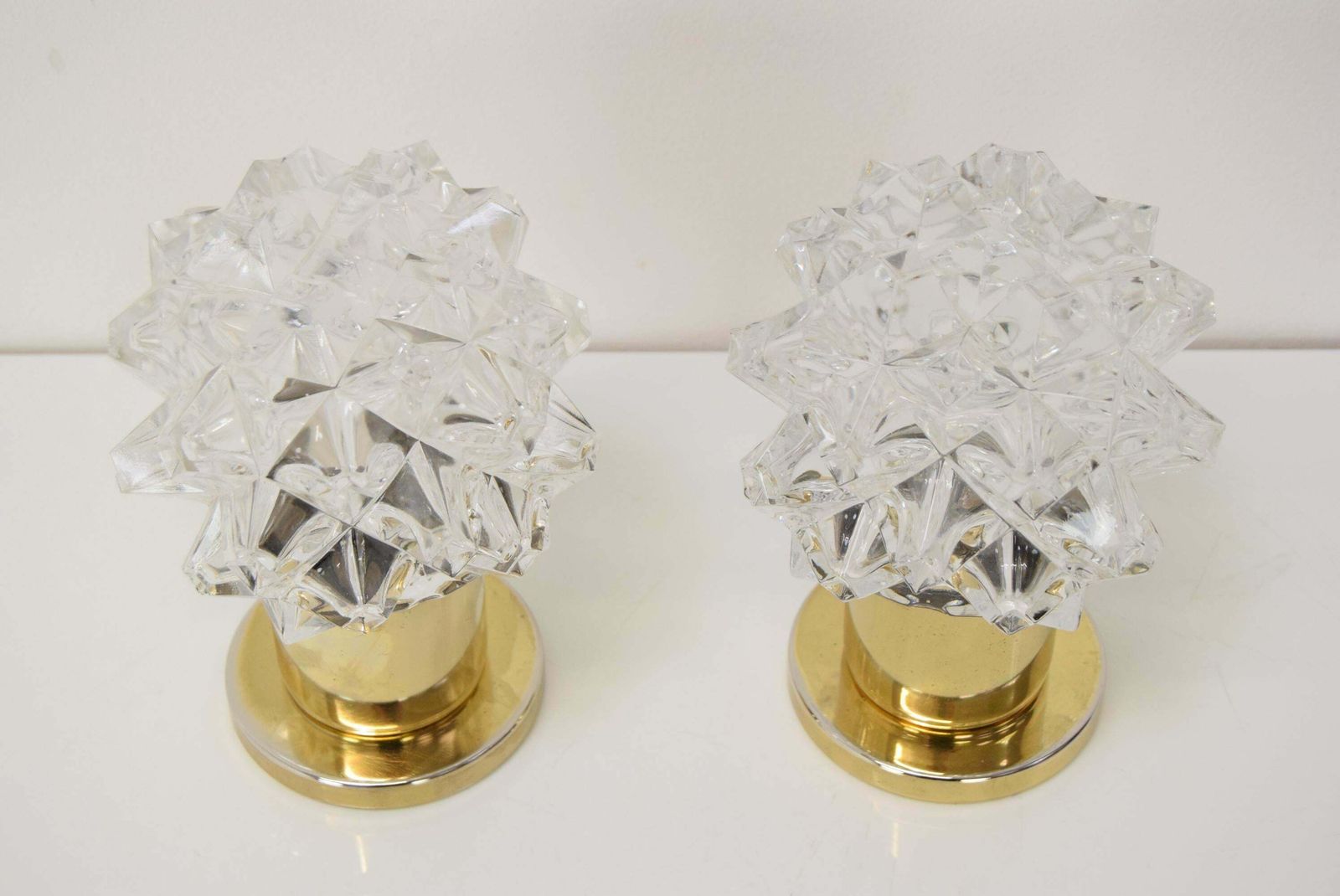 Pair Of Design Table Or Wall Lamps By Preciosa, Kamenicky Senov, 1960's photo for sale