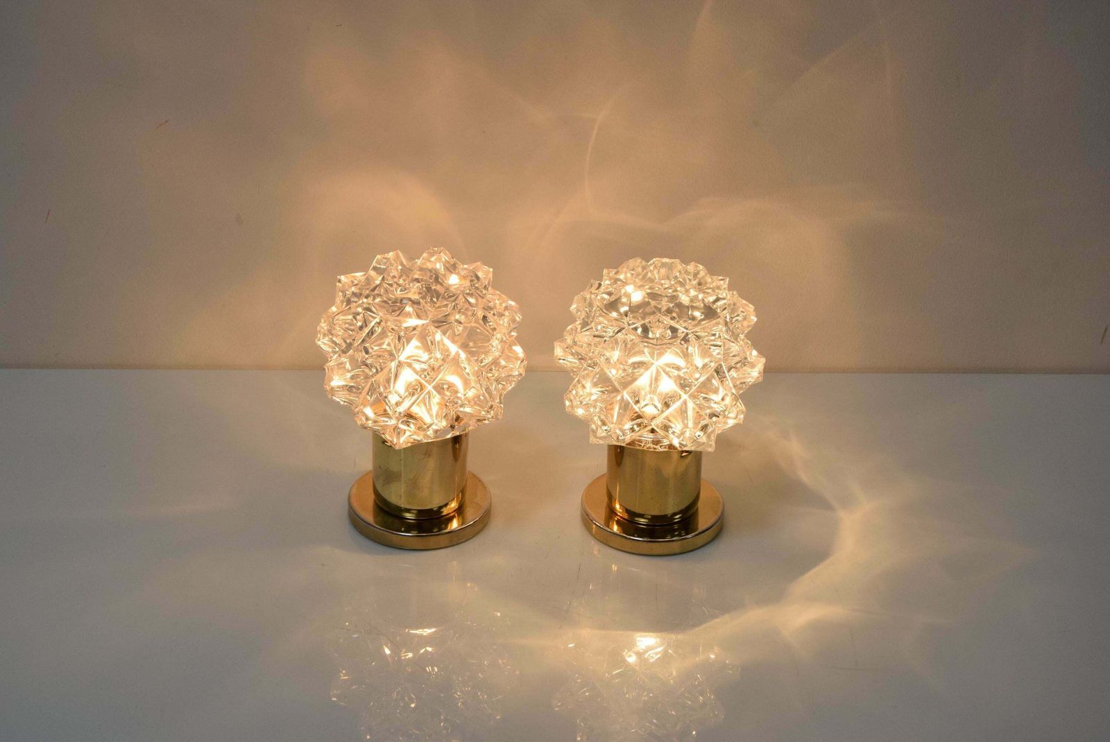 photo vinterior Pair Of Design Table Or Wall Lamps By Preciosa, Kamenicky Senov, 1960's
