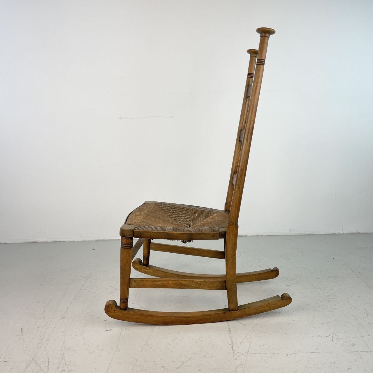 Arts And Crafts Beech And Cord Rocking Chair By Libertys photo Furniture