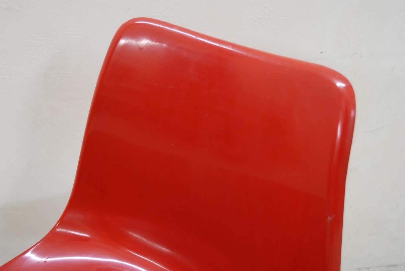Steen Ostergaard Model 290 Pair Of Red Chair For Cado, 1970 photo vinterior
