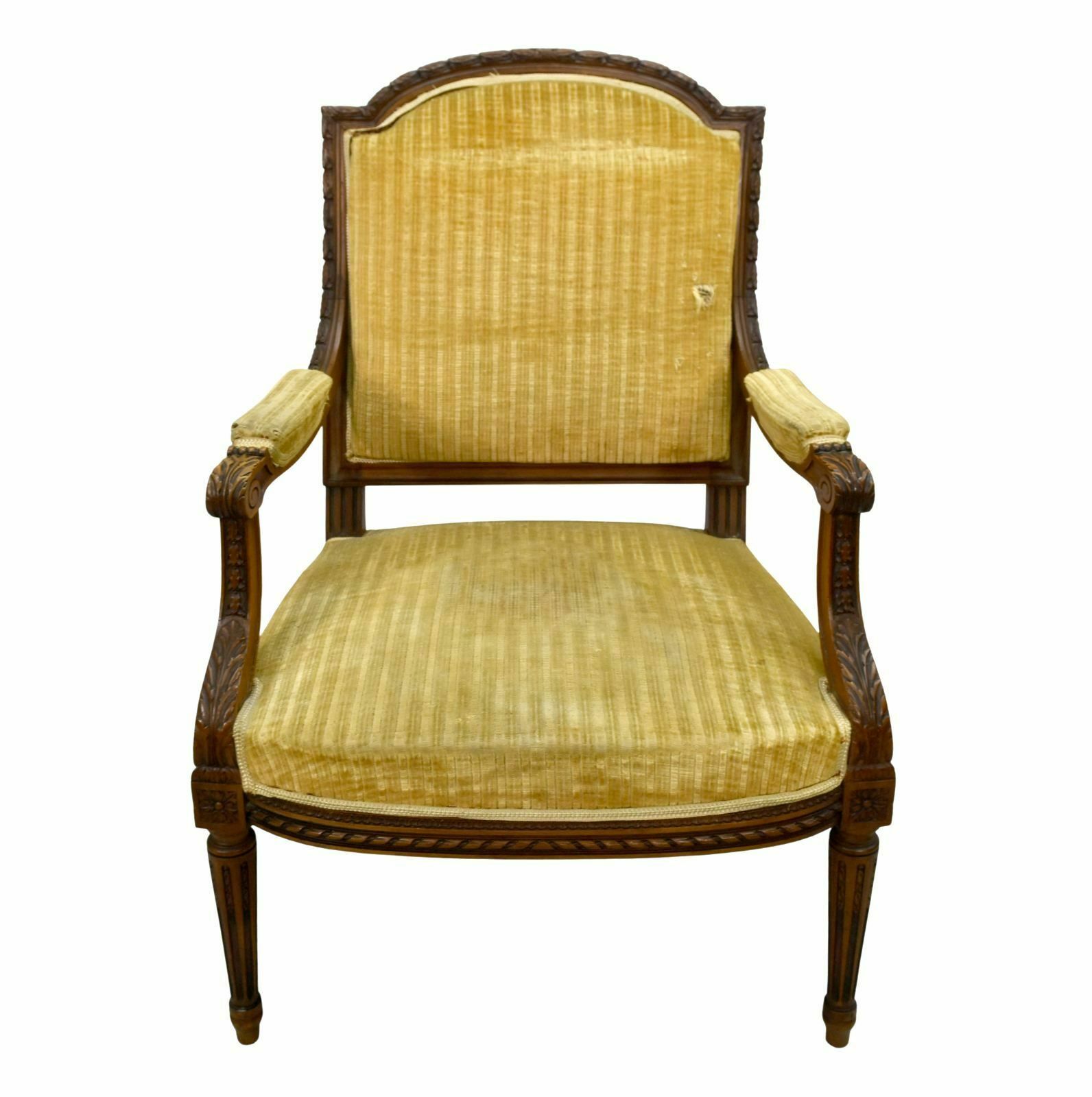 Living Room With Louis XVI Style Chairs And Armchairs 4 Pieces Late 19th Century In Walnut photo Furniture