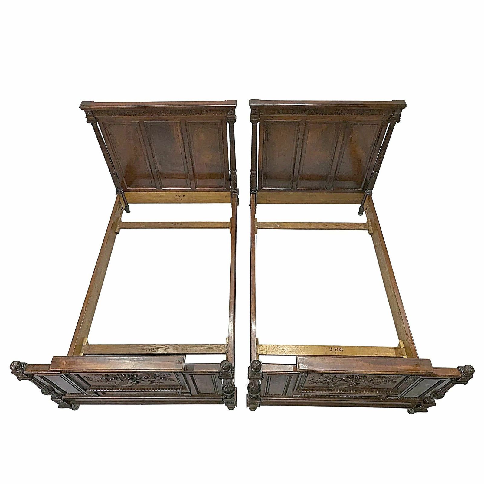 Pair Of Twin Beds In Louis XVI Style Exotic Wood photo 3785.0