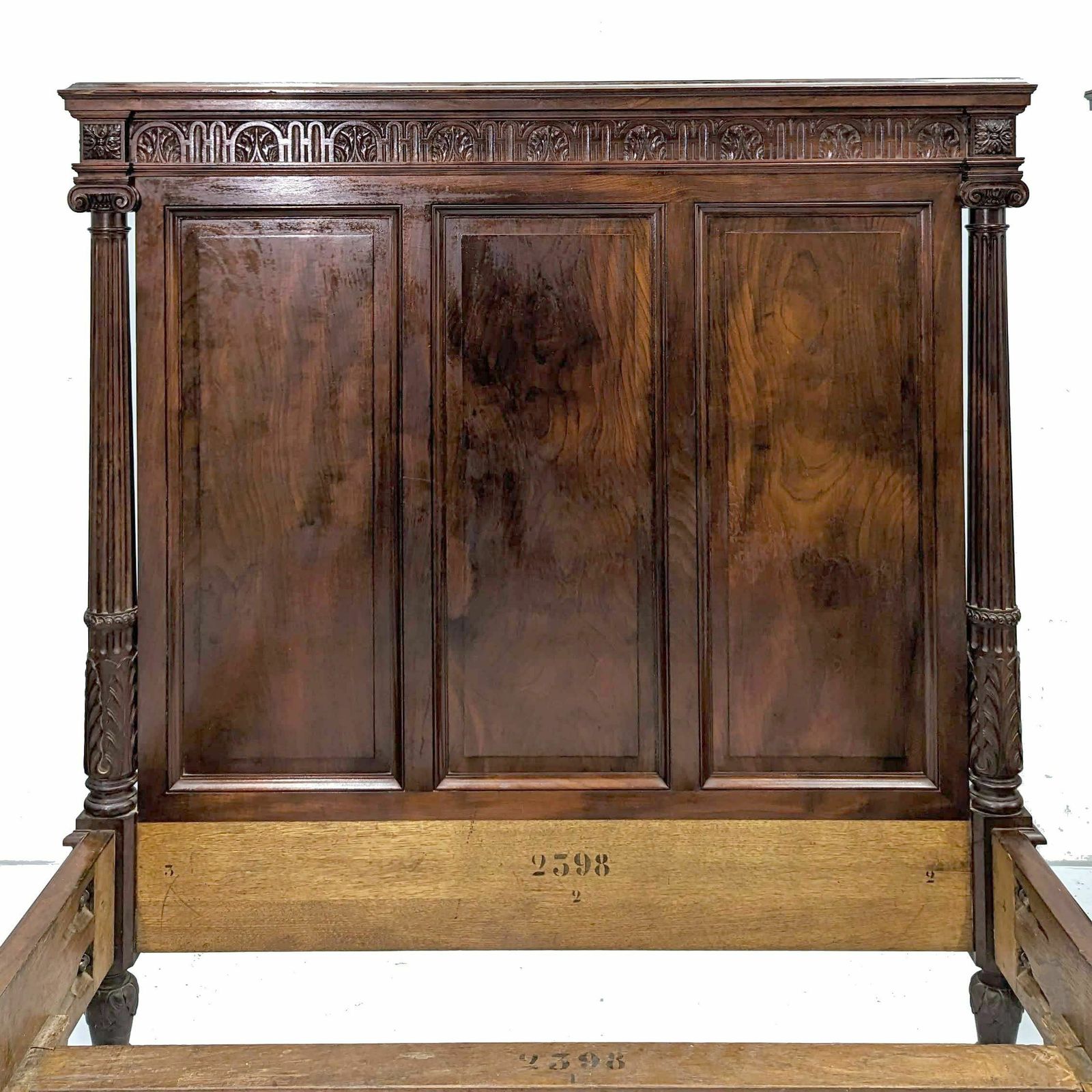 Pair Of Twin Beds In Louis XVI Style Exotic Wood photo vinterior