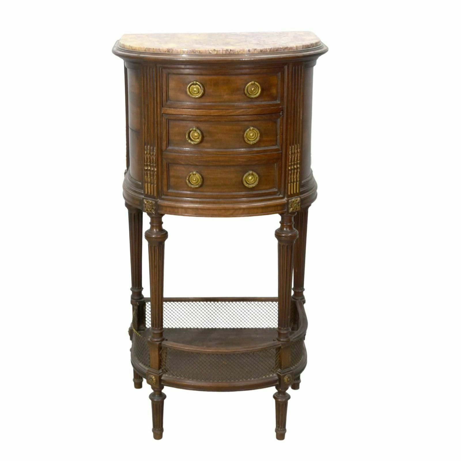 Louis XVI Style Mahogany Bedside Table, 19th Century