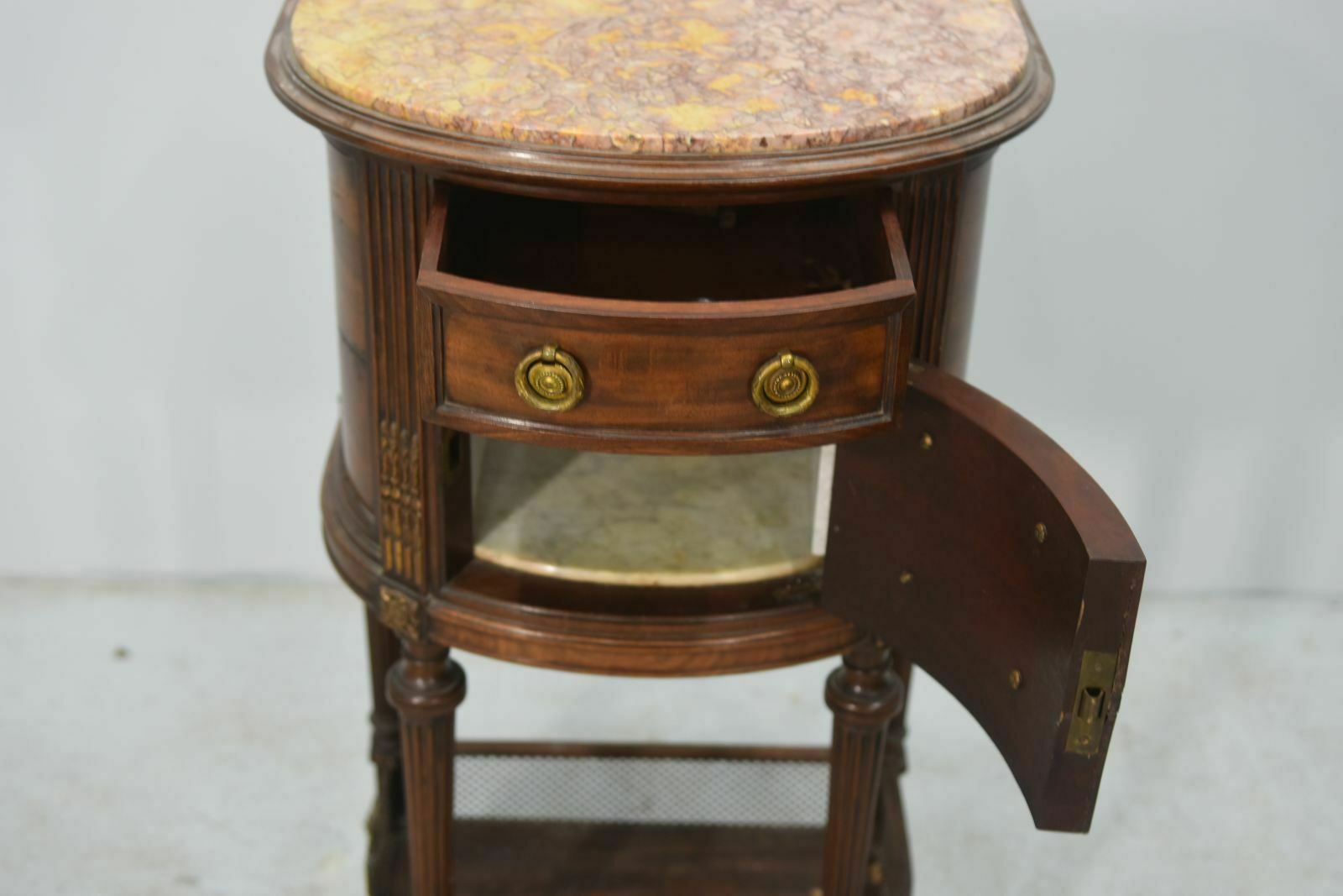 Louis XVI Style Mahogany Bedside Table, 19th Century photo furniture