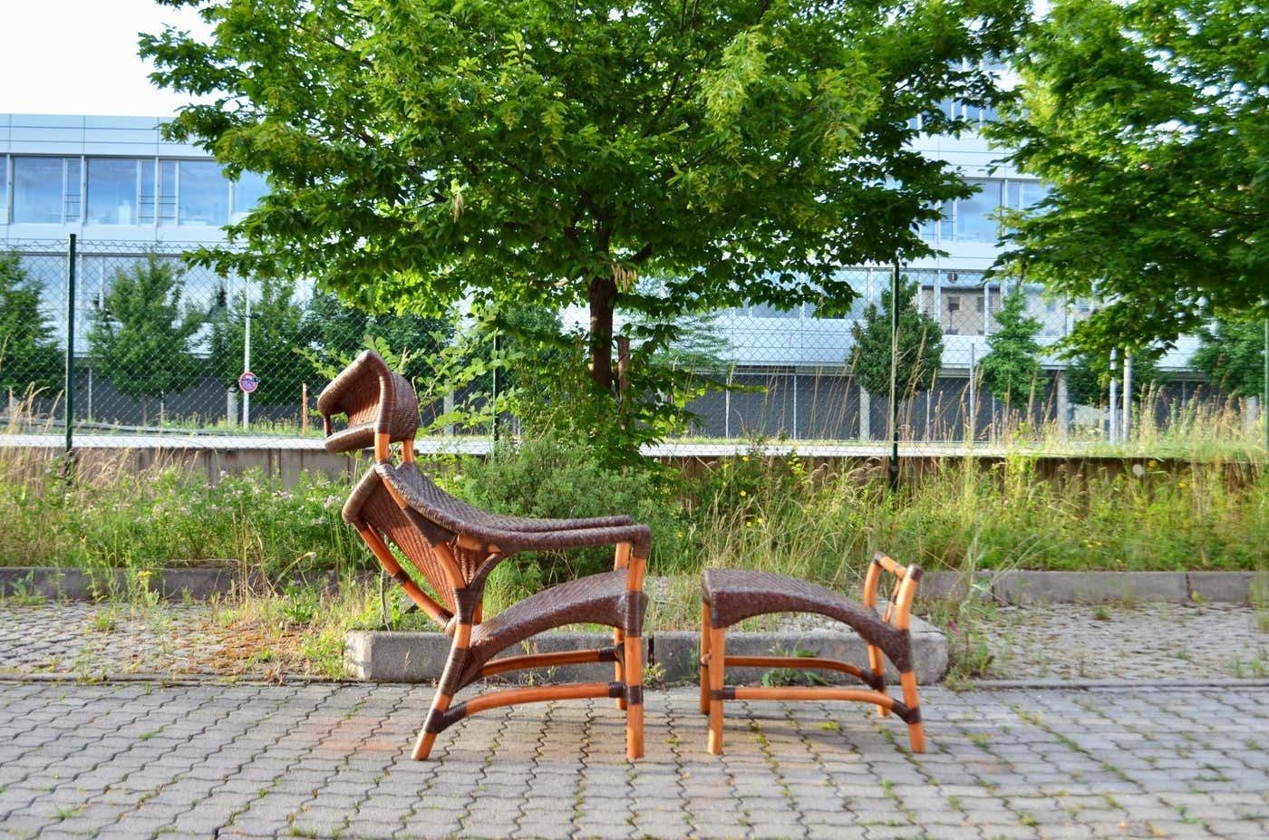 Woven Cane Bamboo Lounge Chair Yuzuru Yamakawa C, 261 Yamakawa Rattan photo furniture