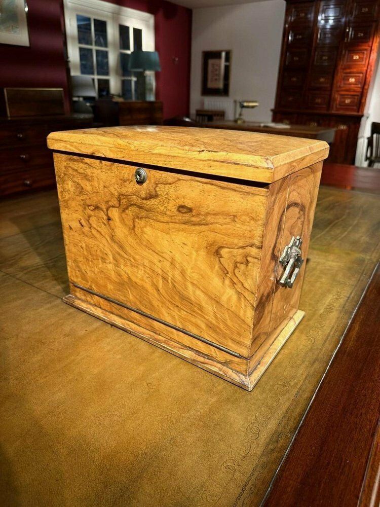 Home Decor Vintage Olive Writing Box, 1900s photo