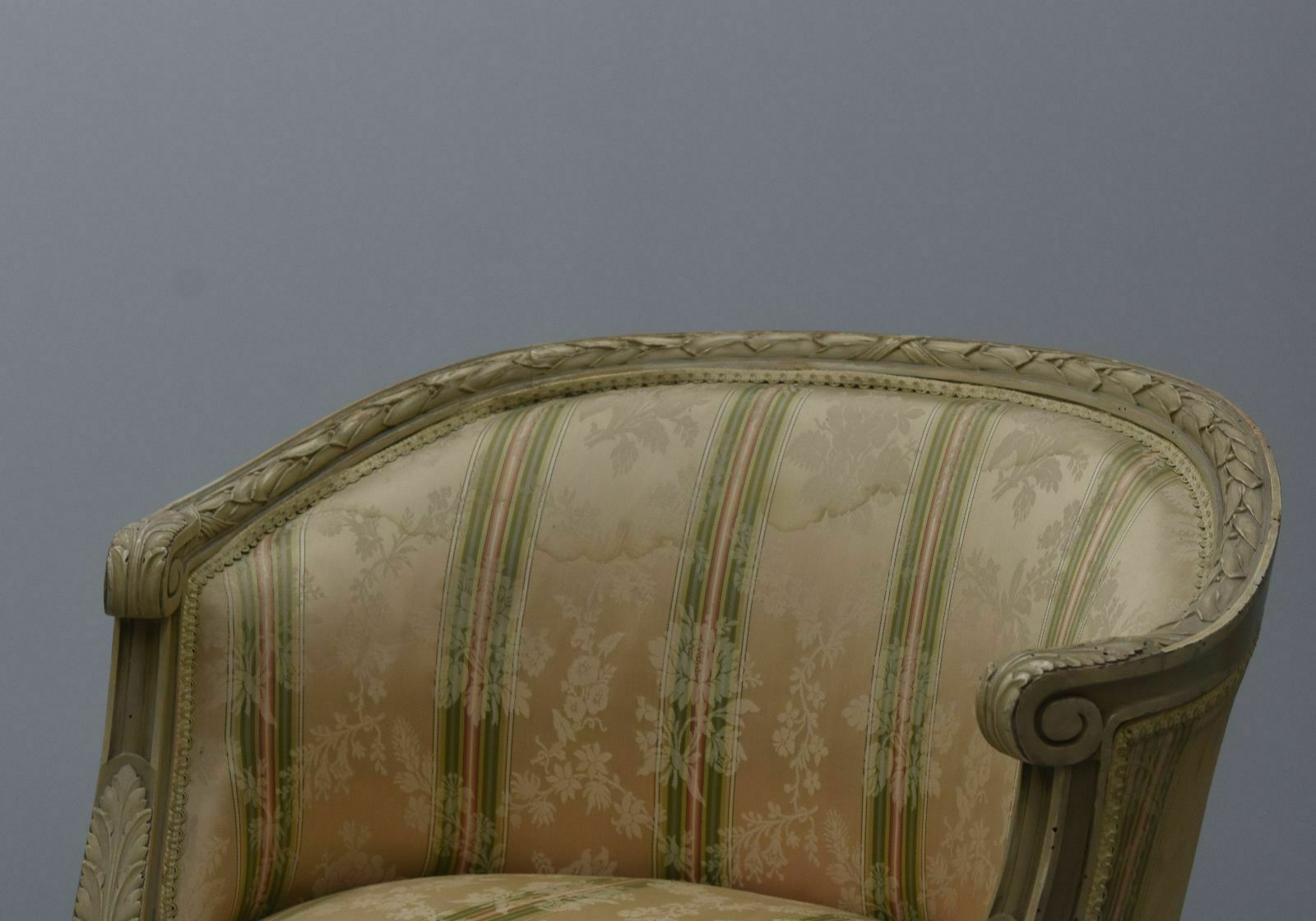 Louis XVI Style Lacquered Armchairs Late 19th Century (Pair) photo Furniture