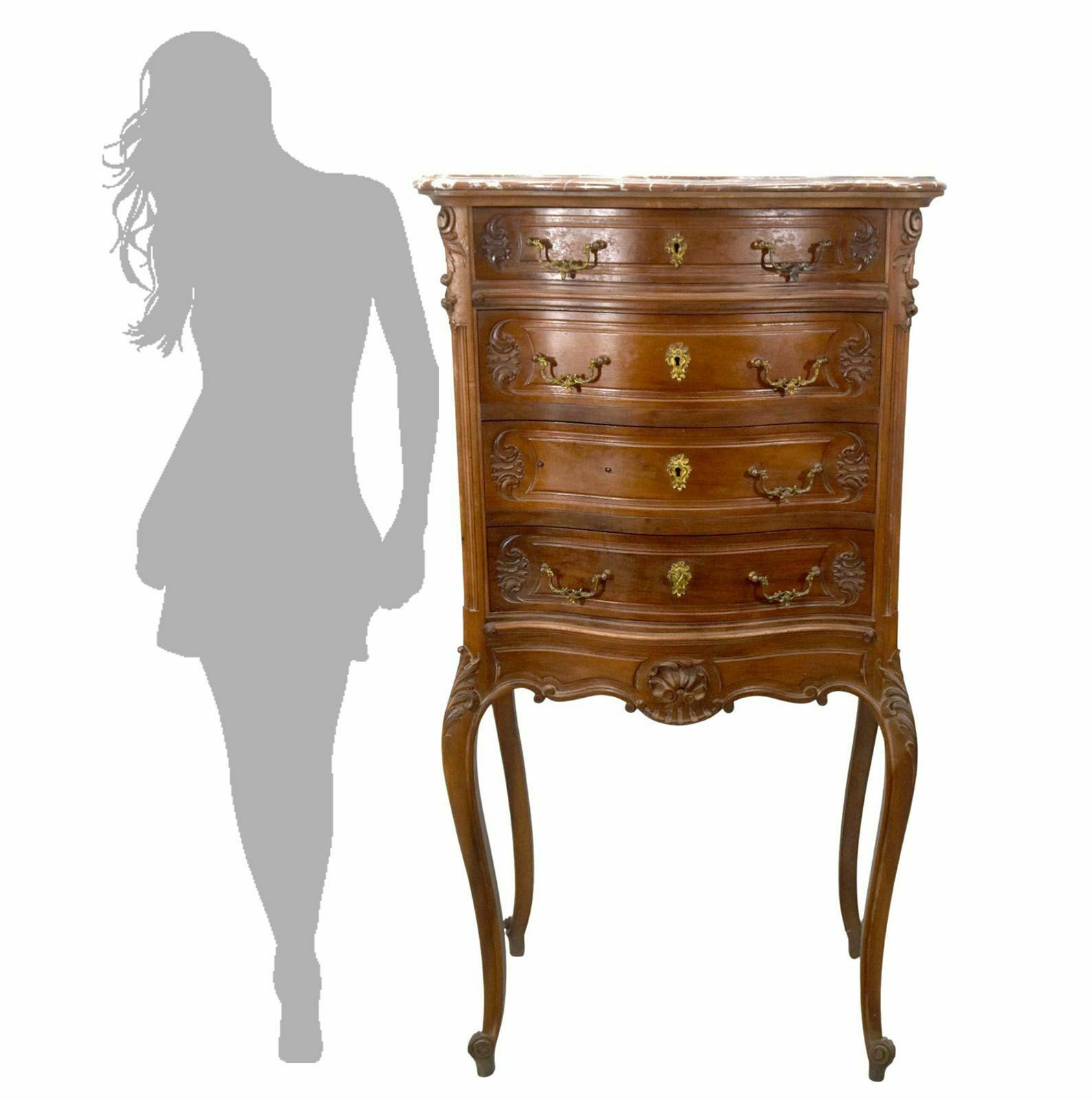 Napoleon III Weekly Planner In Louis XV Style In Walnut Circa 1900