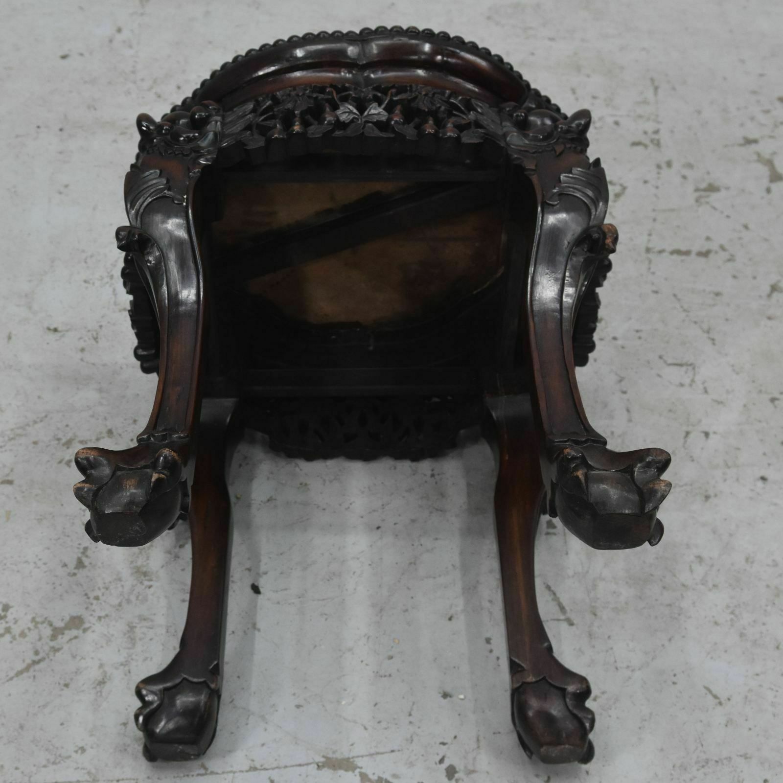 Asian Iron Wood Stand With Marble Top 1900 photo Furniture
