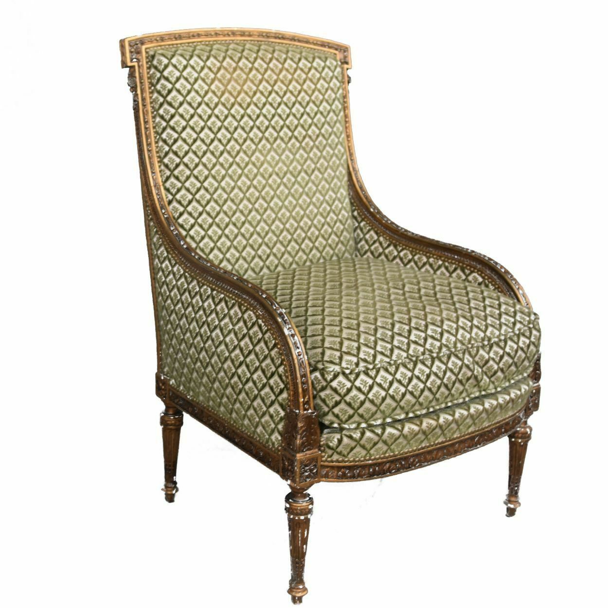 Louis XVI Style Gilded Shepherdess Armchair Late 19th Century