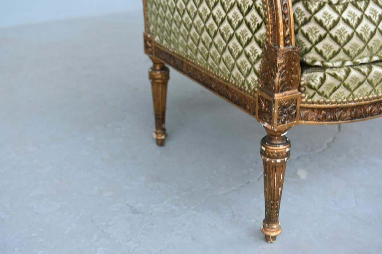 Louis XVI Style Gilded Shepherdess Armchair Late 19th Century photo 864.0