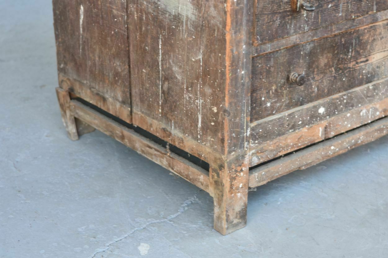 Rustic Workbench Chest Of Drawers With Vice Early 19th Century photo Furniture