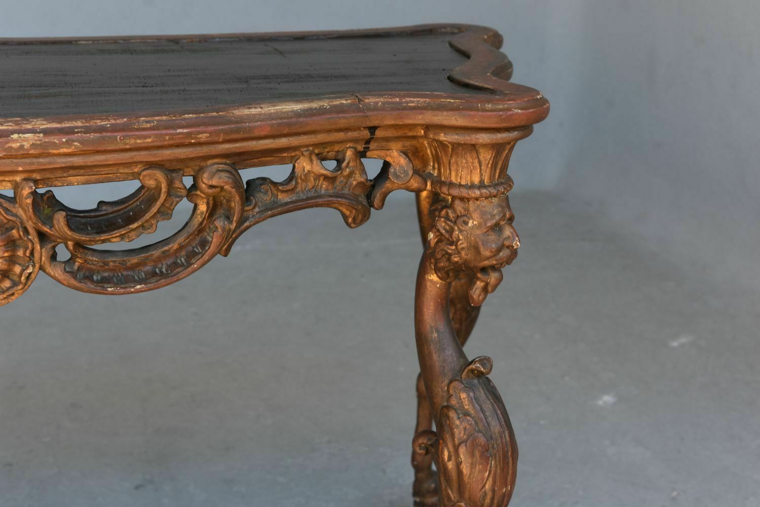 Italian Lady's Office With Gilded Wood Gargoyles Xixth photo for sale