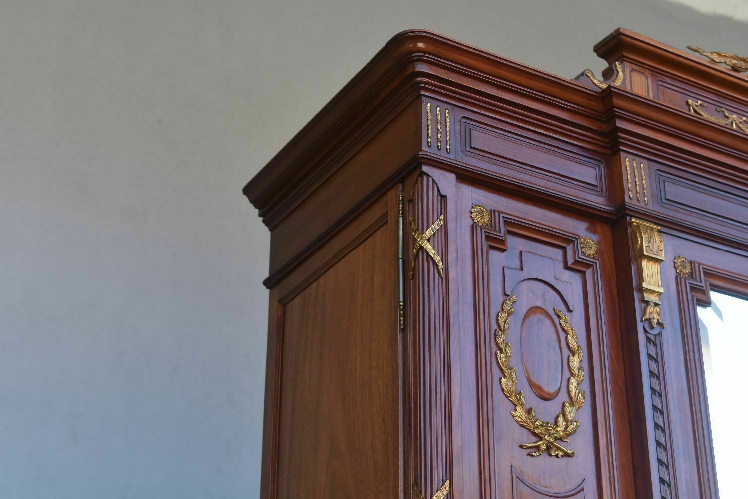 photo for sale Louis XVI Style Mahogany Cabinet Gilded Bronze
