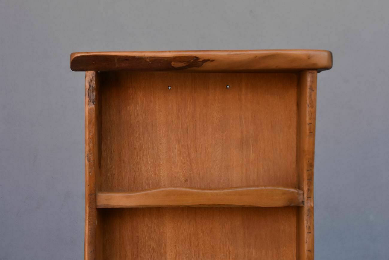 Bibus Free Form Brutalist Bookcase In Olive Wood photo Furniture